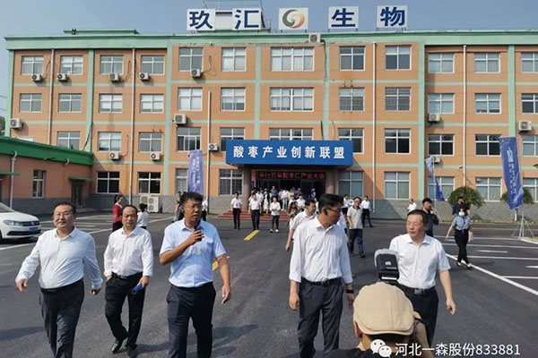 赞皇县酸枣仁产业发展大会组织到玖汇公司中国赞皇酸枣产业园参观考察